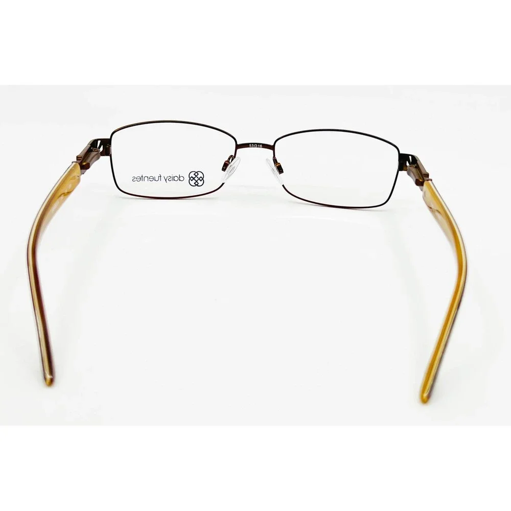 Daisy Fuentes Eyeglasses Women Brown Donella 183 Zebra Pattern 53-16-135